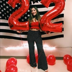 Forever 21 High-waisted Polka Dot Pants